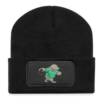 Taupe Bowling Boule de bowling - Beanie recyclé à patch - noir - Devant