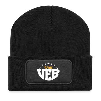 VEB Vati DDR Geschenk - Recycelte Patch Beanie - Schwarz - Vorne