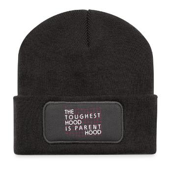 Parenthood – The toughest hood - Recycled Patch Beanie - dark grey - Front