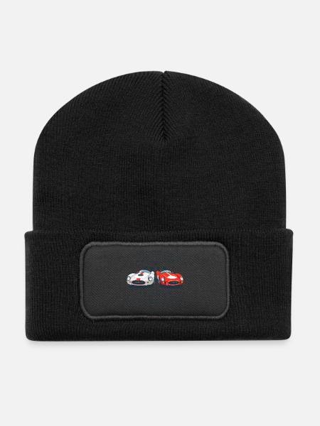 Classic Cars - Recycelte Patch Beanie - Schwarz