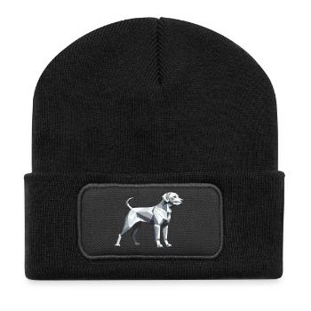 Labrador Retriever - Autocollant Chien de compagnie - Beanie recyclé à patch - noir - Devant