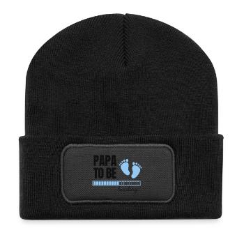 Futur papa - garçon - Beanie recyclé à patch - noir - Devant