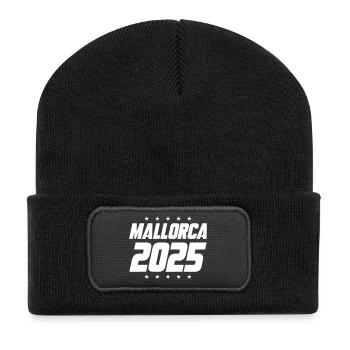 Mallorca 2025 - Recycelte Patch Beanie - Schwarz - Vorne