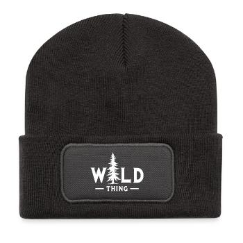 Wild Thing Wald Abenteuer - Recycelte Patch Beanie - Dunkelgrau - Vorne
