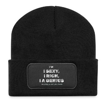 Boolean Joke – Funny Dev Tee - Recycled Patch Beanie - black - Front