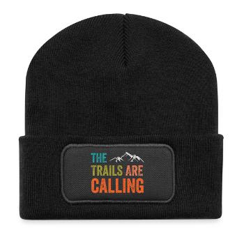 The Trails Are Calling - Recycled Patch Beanie - black - Front