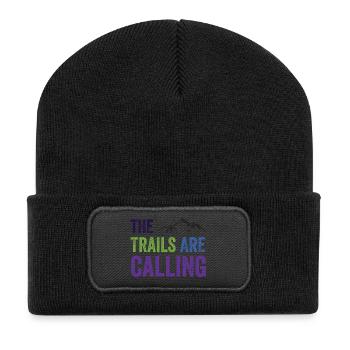 The Trails Are Calling - Recycled Patch Beanie - black - Front