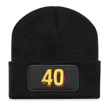 Bande dessinée à 40 numéros - Beanie recyclé à patch - noir - Devant