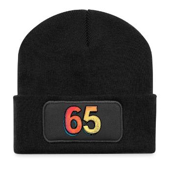 65 Number Comic - Recycled Patch Beanie - black - Front