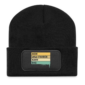 Profession : Chauffeur de camion - Beanie recyclé à patch - noir - Devant