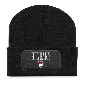 Original from Hungary, born in Hungary - Recycled Patch Beanie - black - Front
