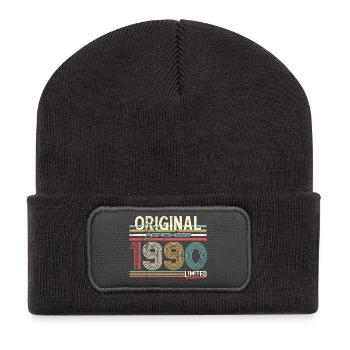 35th Anniversary. Retro 1990 Limited Edition Design - Recycled Patch Beanie - dark grey - Front