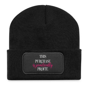This Purchase Is Practically Profit Funny Math	 - Recycled Patch Beanie - black - Front