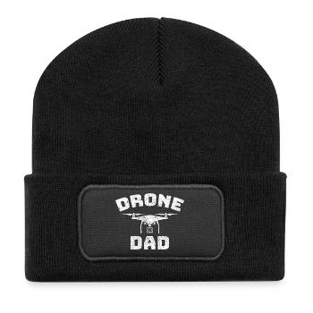 Papa Drone Dad Drohne - Recycled Patch Beanie - black - Front