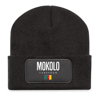 Mokolo Cameroun Camerounais - Beanie recyclé à patch - charbon - Devant