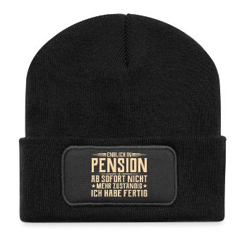 Pension No longer responsible - Pensioner - Recycled Patch Beanie - black - Front