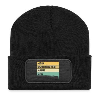 Profession: Accountant - Recycled Patch Beanie - black - Front