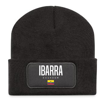 Ibarra Équateur Équatoriens - Beanie recyclé à patch - charbon - Devant