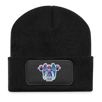 Heavenly Gains Neon Angel Fitness Design - Recycled Patch Beanie - black - Front
