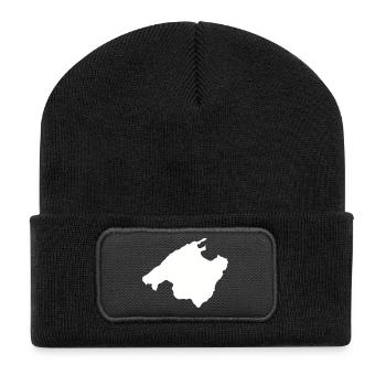 Malle Outline - Beanie recyclé à patch - noir - Devant