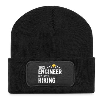 Engineer Who Hikes Proud Trail Trekker Outdoor Fan - Recycled Patch Beanie - black - Front