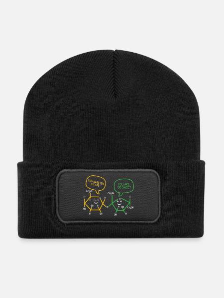 Chemistry Chemist Chemistry Teacher Saying Science - Recycled Patch Beanie - black