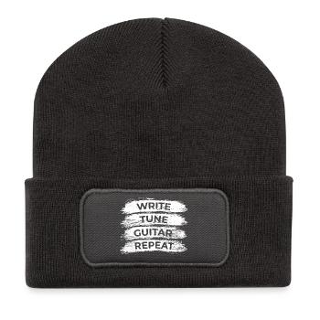 Guitar Player Routine - Recycled Patch Beanie - dark grey - Front
