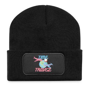 Time to Travel - Recycled Patch Beanie - black - Front