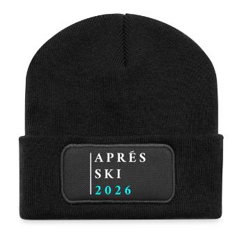 Après-ski 2026 - Beanie recyclé à patch - noir - Devant