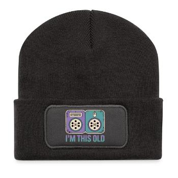 I'm this old - Funny Nerd T-Shirt - Recycled Patch Beanie - dark grey - Front