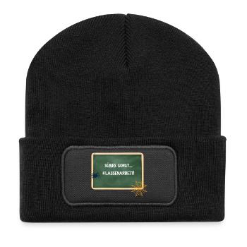 Sweets Otherwise Classwork - Halloween Teacher - Recycled Patch Beanie - black - Front