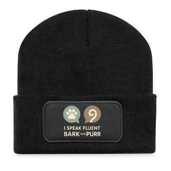 Shelter Employee, Animal Rescue Volunteer - Recycled Patch Beanie - black - Front