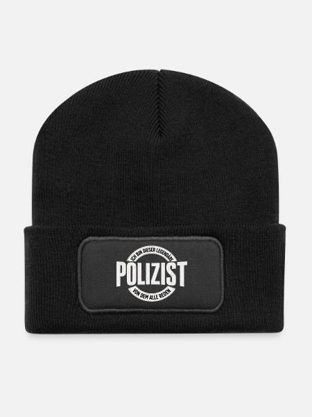 Legendärer Polizist - Recycelte Patch Beanie - Schwarz