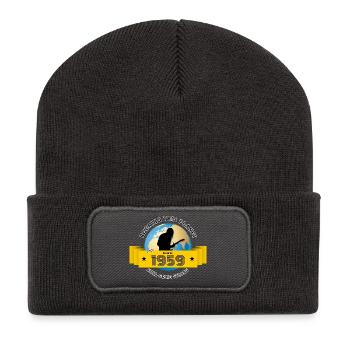 66. Geburtstag Rocking this planet since 12/1959 - Recycled Patch Beanie - dark grey - Front