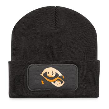 Liebe - Recycelte Patch Beanie - Dunkelgrau - Vorne