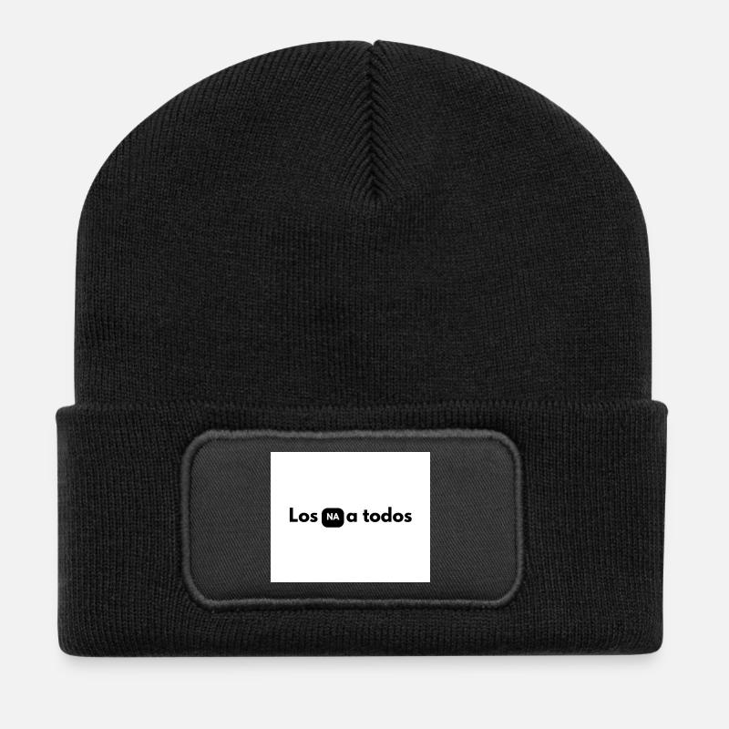 NA en boîte noire entre les lettres - Beanie recyclé à patch - noir
