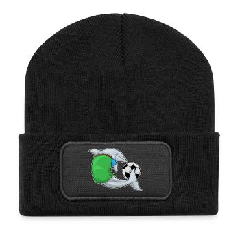 Joueurs de football Dolphin Sports de football - Beanie recyclé à patch - noir - Devant