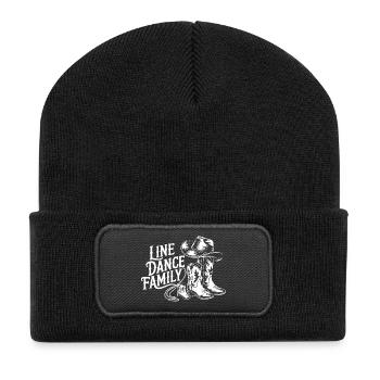 Famille de danse en ligne – Western Boots - Beanie recyclé à patch - noir - Devant