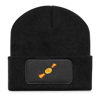 Retro Vinyl Rush – Votre déclaration sonore - Beanie recyclé à patch - noir - Devant