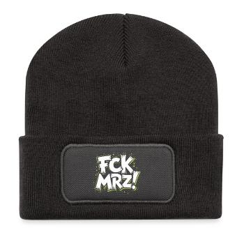 FCK Mar Political Protest Slogan - Recycled Patch Beanie - dark grey - Front