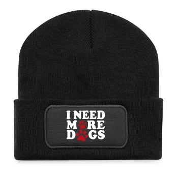 I Need More Dogs Dog Love Paws - Recycled Patch Beanie - black - Front