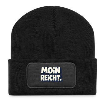 Moin suffit comme dire en allemand du Nord - Beanie recyclé à patch - noir - Devant