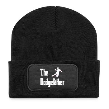 Dodgefather Silhouette Design - Recycelte Patch Beanie - Schwarz - Vorne