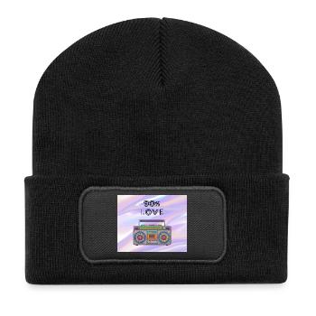 Boombox d’amour des années 90 - Beanie recyclé à patch - noir - Devant
