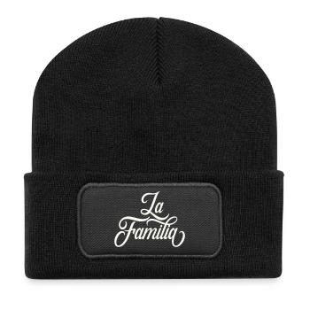 La Family Lettering - Recycled Patch Beanie - black - Front