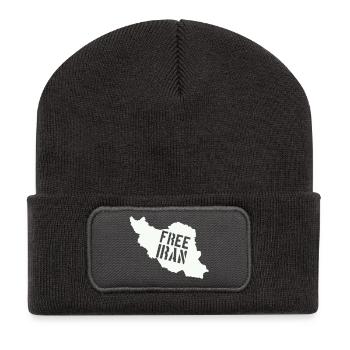 Iran Freiheit Free Iran - Recycelte Patch Beanie - Dunkelgrau - Vorne