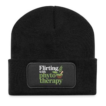 Herbalist Flirting With Phytotherapy Professional  - Recycled Patch Beanie - black - Front