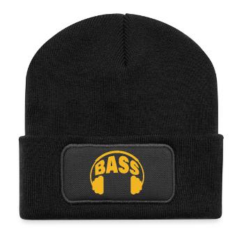 BASS - Recycelte Patch Beanie - Schwarz - Vorne