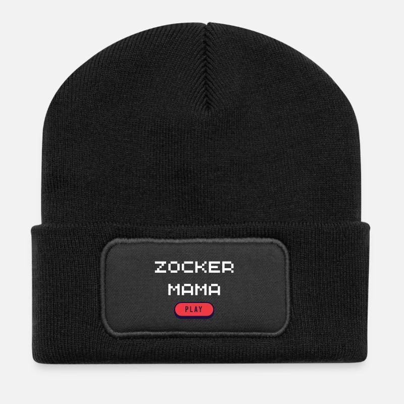 Gambler Mom - Recycled Patch Beanie - black