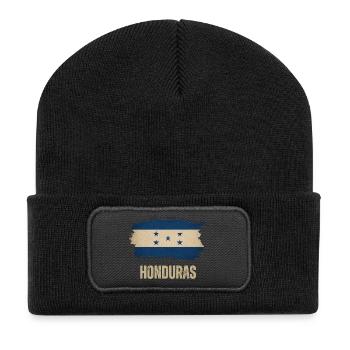 Drapeau du grunge hondurais, j’adore le Honduras - Beanie recyclé à patch - noir - Devant